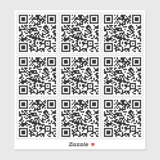 Create 9 Scannable QR Codes | Transparent Sticker (Vel)