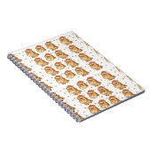 Create a cute horse wearing a tiny Christmas hat Notitieboek (Rechterzijde)