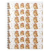 Create a cute horse wearing a tiny Christmas hat Notitieboek (Voorkant)