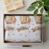 Create a cute horse wearing a tiny Christmas hat Tissuepapier (Geschenk)