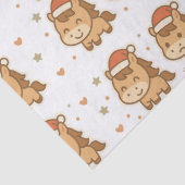 Create a cute horse wearing a tiny Christmas hat Tissuepapier (Detail)