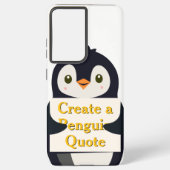 Create a Penguin Quote Samsung Galaxy Hoesje (Achterkant)