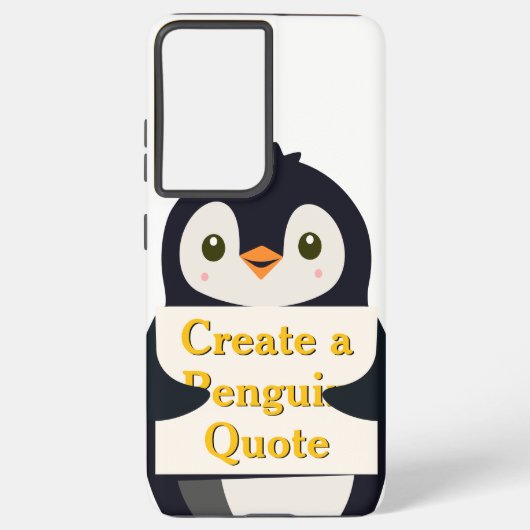 Create a Penguin Quote Samsung Galaxy Hoesje (Achterkant)