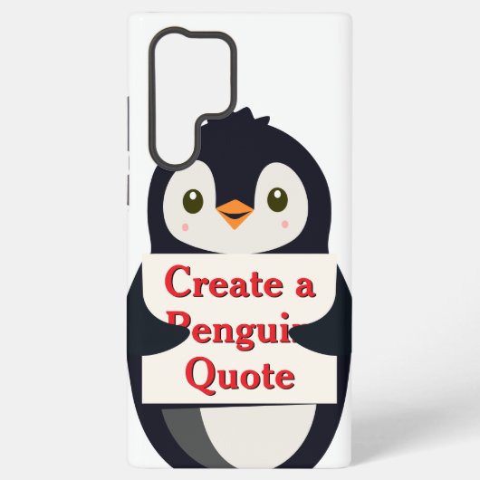 Create a Penguin Quote Samsung Galaxy Hoesje (Achterkant)