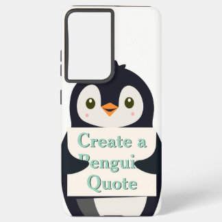 Create a Penguin Quote Samsung Galaxy Hoesje