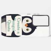 Create a Penguin Quote Samsung Galaxy Hoesje (Linkerkant)