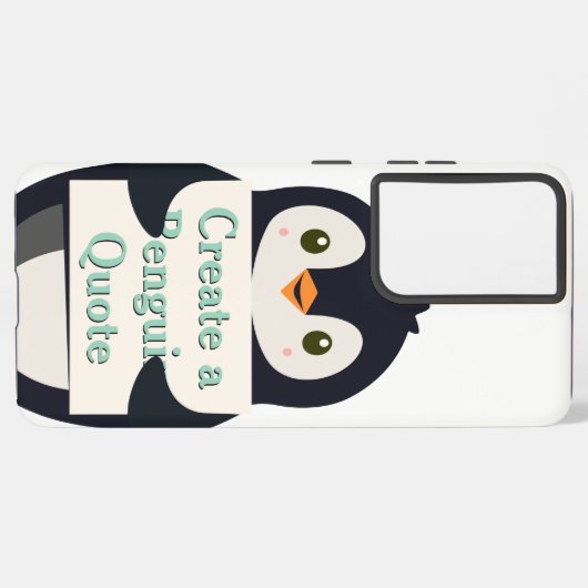 Create a Penguin Quote Samsung Galaxy Hoesje (Linkerkant)
