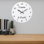 Create A Personalized Clock. Grote Klok<br><div class="desc">Add a touch of art to the time on your wall and make any room look better. Give a gift to a friend or loved one with a cherished picture. A stylish and useful way to display a favorite fotograaf. Choose one of three styles and shapes, whichever is to your...</div>