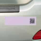 Create a QR Code | Pale Lavender Violet Bumpersticker (Op auto)
