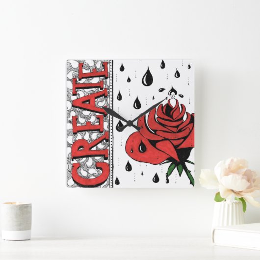 Create Clock Vierkante Klok (Huis)