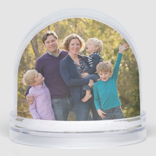 Create Custom Christmas Holidays Photo Snow Globe Sneeuwbol (Voorkant)