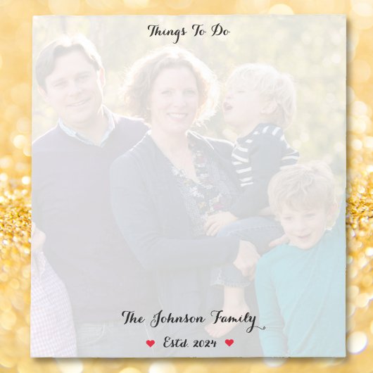 Create Custom Family Photo Year To Do List Notepad Notitieblok