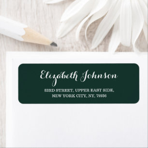 Create Custom Modern Elegant Green Return Address Etiket