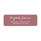 Create Custom Modern Elegant Rose Return Address Etiket (Voorkant)