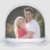 Create Custom Personalized Couple Photo Snow Globe Sneeuwbol (Voorkant)