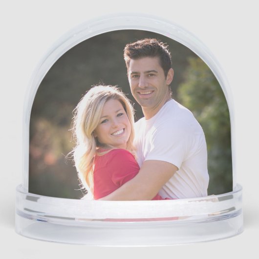 Create Custom Personalized Couple Photo Snow Globe Sneeuwbol (Voorkant)