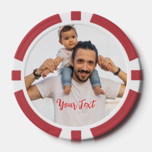 Create Custom Photo Home Tournament Game Night Poker Chips (Voorkant)