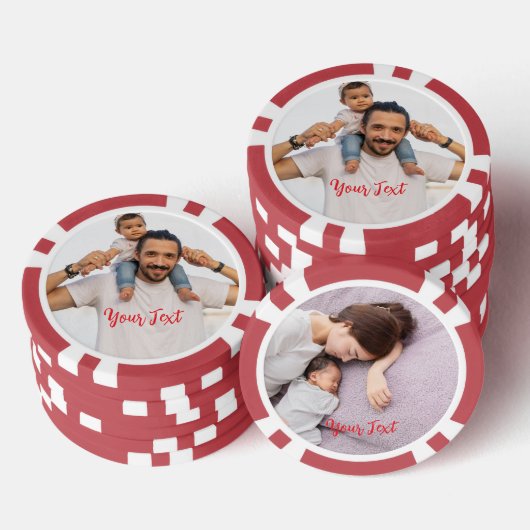 Create Custom Photo Home Tournament Game Night Poker Chips (Opstapeling)
