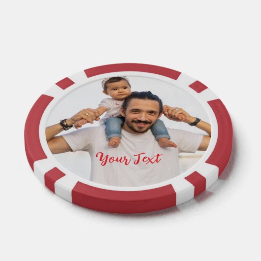 Create Custom Photo Home Tournament Game Night Poker Chips (Enkel)
