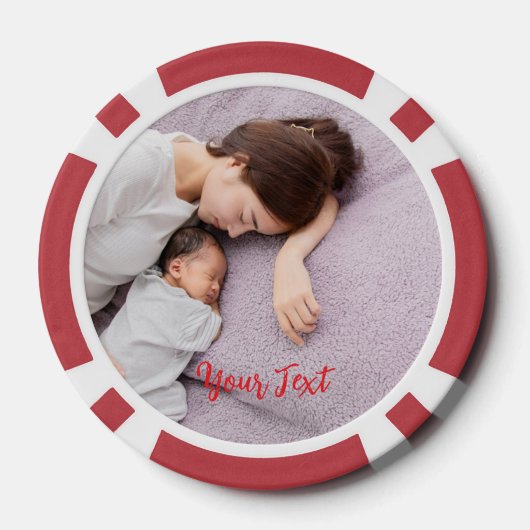Create Custom Photo Home Tournament Game Night Poker Chips (Achterkant)
