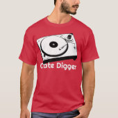 Create Digger Record Verzamelen Vinyl DJ Analogon T-shirt (Voorkant)