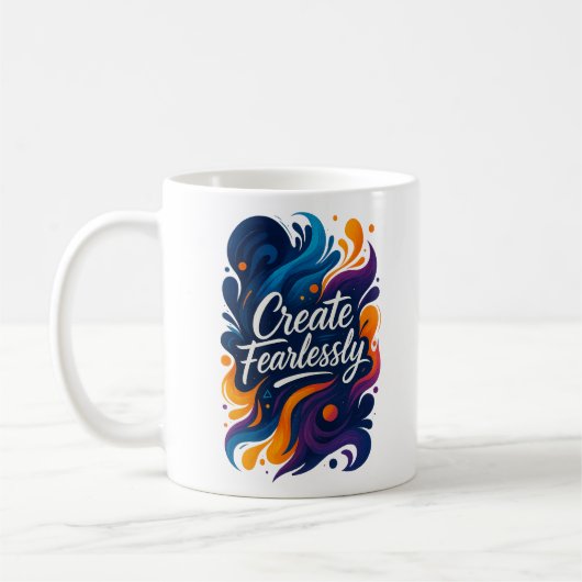 Create Fearlessly – SvietWorks Inspirational Mug Koffiemok (Links)