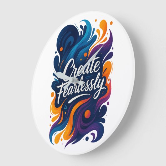 Create Fearlessly Wall Clock – Fearless Series Grote Klok (Hoek)