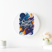 Create Fearlessly Wall Clock – Fearless Series Grote Klok (Huis)