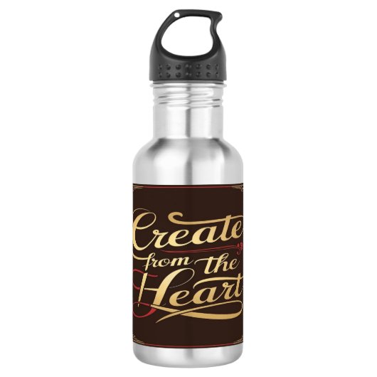 Create From The Heart waterfles (Voorkant)