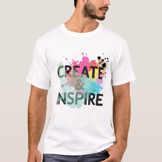 Create & Inspire Splash – Artistieke Motivatie T-s T-shirt (Voorkant)