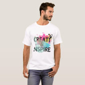 Create & Inspire Splash – Artistieke Motivatie T-s T-shirt (Voorkant volledig)