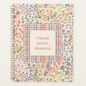 Create Joyful Moments Floral Plaid Planner (Voorkant)