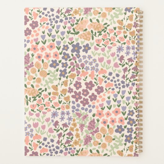 Create Joyful Moments Floral Plaid Planner (Achterkant)