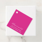 Create Own CERISE PINK Custom Text Personalized Bedankjes Labels (In situ)