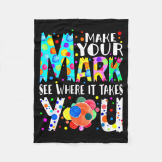 Create Own Colorful Path Polka Dot Celebration Fleece Deken