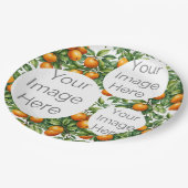 create own paper photo text template oranges papieren bordje (Gekanteld)