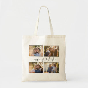 Create Personalized Photo Collage Mother of Bride Tote Bag