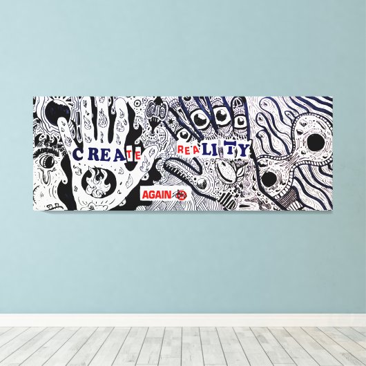 Create reality again canvas afdruk (Insitu (Houten vloer))