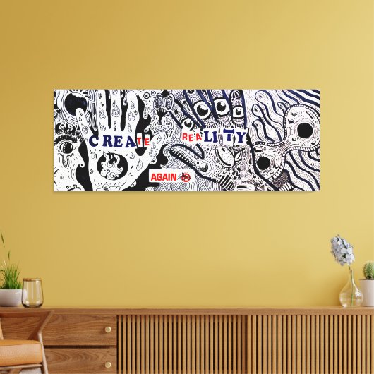 Create reality again canvas afdruk (Insitu (Woonkamer))