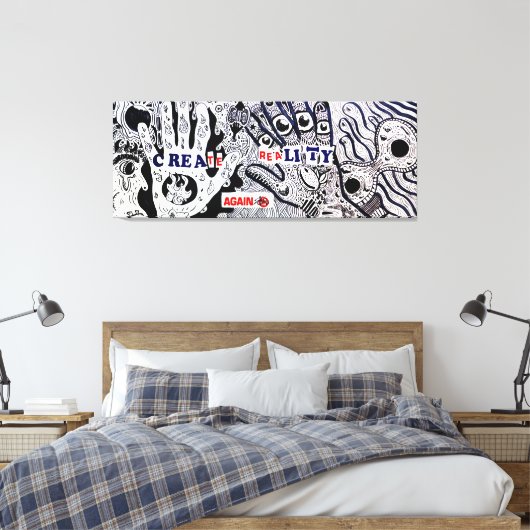 Create reality again canvas afdruk (Insitu (Slaapkamer))