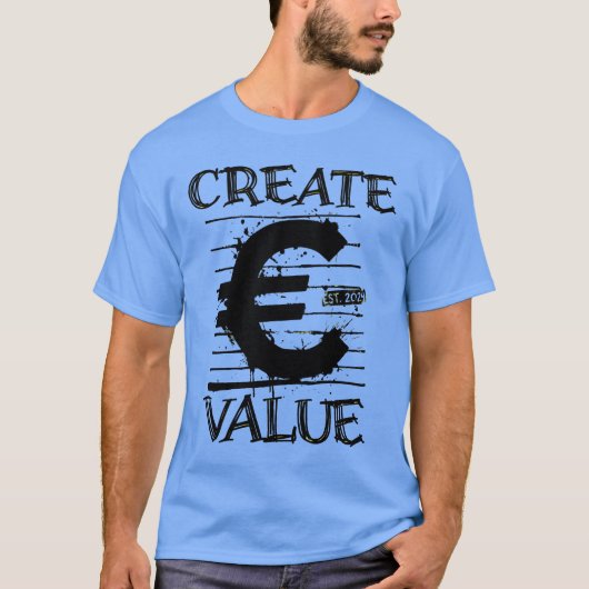 Create Value Typography – Minimal Luxury Streetwea T-shirt (Voorkant)