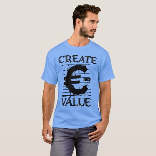 Create Value Typography – Minimal Luxury Streetwea T-shirt (Voorkant volledig)