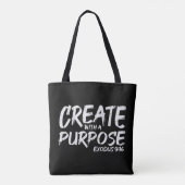 Create With Purpose Bible God Jesus Religious Chri Tote Bag (Achterkant)