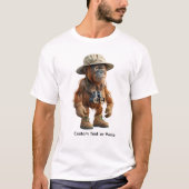 Create Yorn Own Funny Ape Hiking Explorer Meme T-shirt (Voorkant)