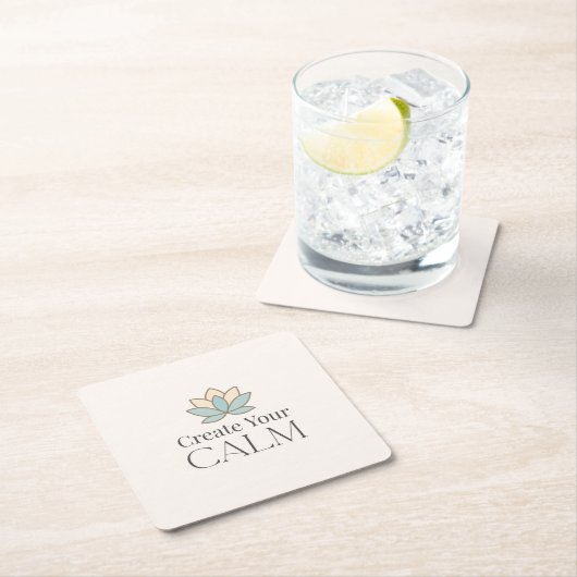 Create Your Calm Minimal Motivational Coaster Kartonnen Onderzetters (Insitu)