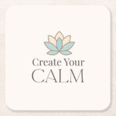 Create Your Calm Minimal Motivational Coaster Kartonnen Onderzetters (Voorkant)
