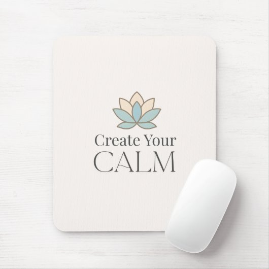 Create Your Calm Minimal Motivational Mouse Pad Muismat (Met muis)
