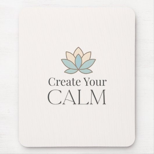 Create Your Calm Minimal Motivational Mouse Pad Muismat (Voorkant)