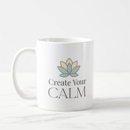 Create Your Calm Minimal Motivational Mug Koffiemok (Links)