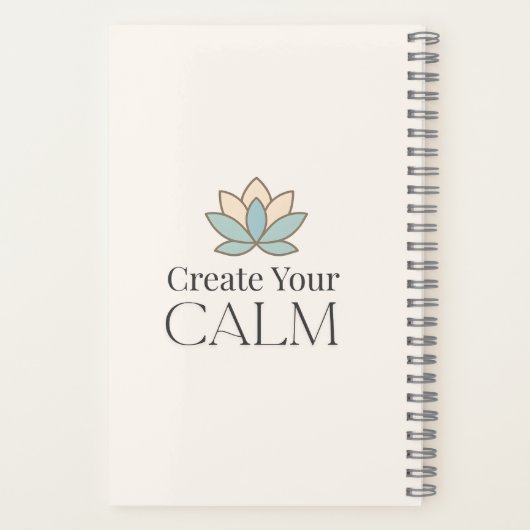 Create Your Calm Minimal Motivational Notebook Notitieboek (Achterkant)